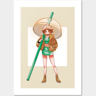 Bubble tea girl Posters and Art